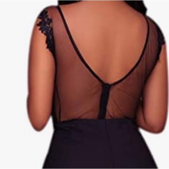 NWT ladies swimsuit style bodysuit with mesh see through lining - Picture 2 of 6